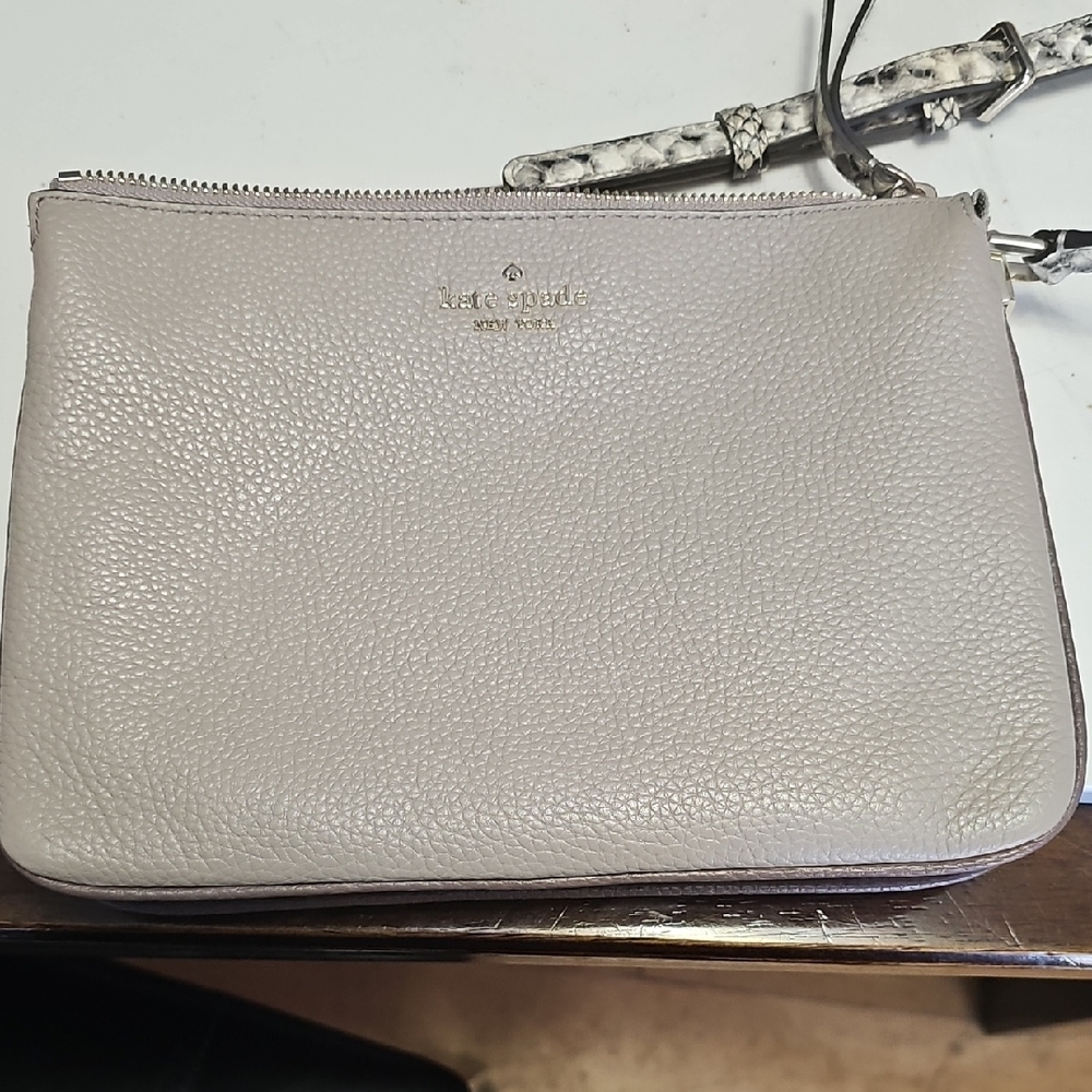 Kate Spade Gray Crossbody Bag with Adjustable Strap